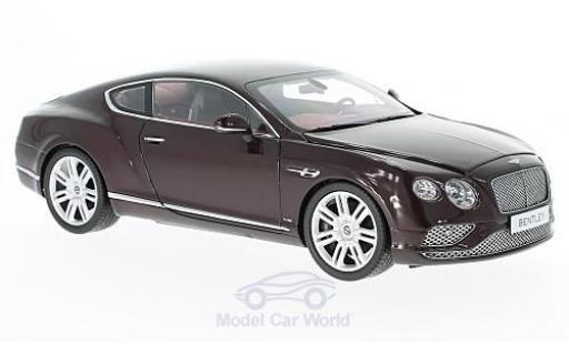 Bentley Continental T 1/18 Paragon GT rosso 2016 modellino in miniatura