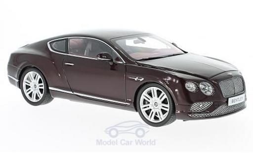 Bentley Continental T 1/18 Paragon GT rosso RHD 2016 modellino in miniatura