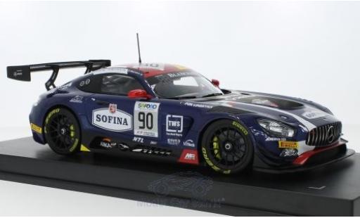 Mercedes AMG GT 1/18 Paragon 3 No.90 Akka ASP Blancpain Endurance Series 24h Spa Francorchamps 2017 E.Mortara/M.Meadows/R.Marciello modellino in miniatura