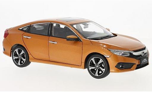 Honda Civic 1/18 Paudi metallico orange 2016 modellino in miniatura
