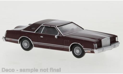 Lincoln Continental 1/87 PCX87 Mark V metallico rosso 1977 modellino in miniatura