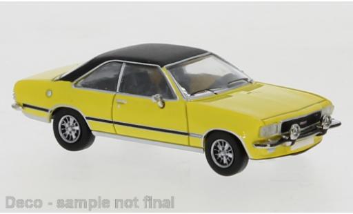 Opel Commodore 1/87 PCX87 B Coupe giallo/matt-nero 1972 modellino in miniatura