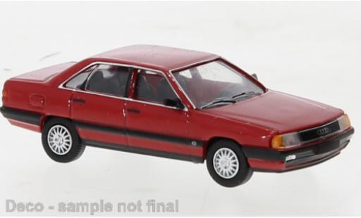Audi 100 1/87 PCX87 (C3) rosso 1982 modellino in miniatura