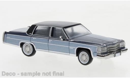 Cadillac Fleetwood 1/87 PCX87 Brougham metallise blu clair/metallise blu foncé 1982 modellino in miniatura