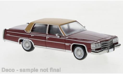 Cadillac Fleetwood 1/87 PCX87 Brougham metallise rosso foncé/matte-brun 1982 modellino in miniatura