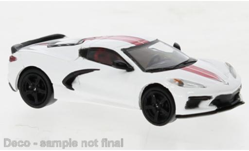 Chevrolet Corvette 1/87 PCX87 C8 bianco/rosso 2020 modellino in miniatura