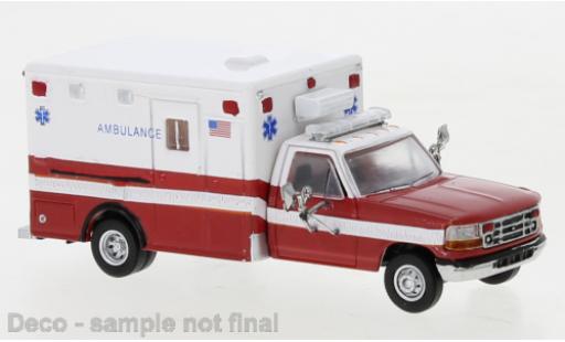 Ford F-350 1/87 PCX87 Horton Ambulance bianco/rosso 1997 modellino in miniatura