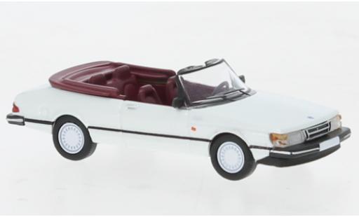 Saab 900 1/87 PCX87 cabriolet metallise bianco 1986 modellino in miniatura