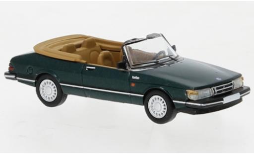 Saab 900 1/87 PCX87 cabriolet metallise verde foncé 1986 modellino in miniatura