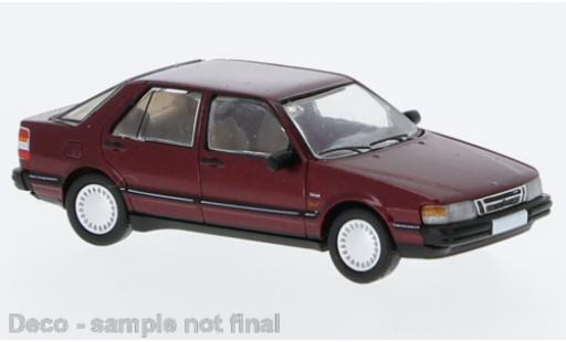 Saab 9000 1/87 PCX87 CC metallise rosso foncé 1985 modellino in miniatura
