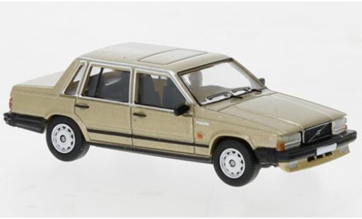 Volvo 740 1/87 PCX87 metallise beige 1984 modellino in miniatura