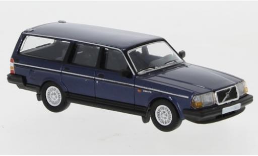 Volvo 240 1/87 PCX87 GL Kombi metallico blu 1989 modellino in miniatura