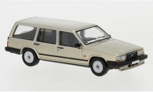 Volvo 740 1/87 PCX87 Kombi metallico beige 1985 modellino in miniatura
