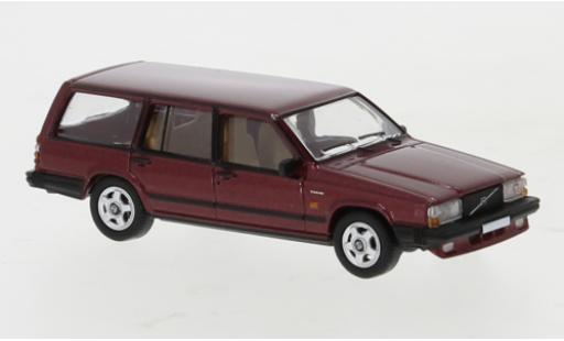 Volvo 740 1/87 PCX87 Kombi metallico rosso 1985 modellino in miniatura