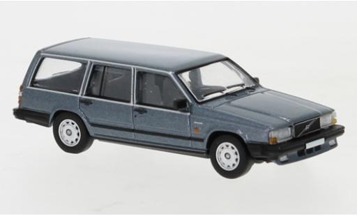 Volvo 740 1/87 PCX87 Kombi metallico blu 1985 modellino in miniatura