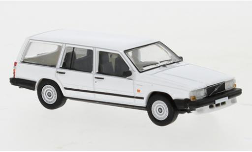 Volvo 740 1/87 PCX87 Kombi bianco 1985 modellino in miniatura
