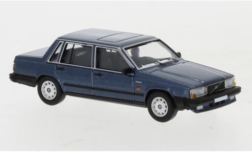 Volvo 740 1/87 PCX87 metallico blu 1984 modellino in miniatura