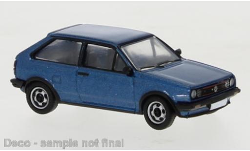 Volkswagen Polo 1/87 PCX87 II Coupe metallico blu 1985 modellino in miniatura