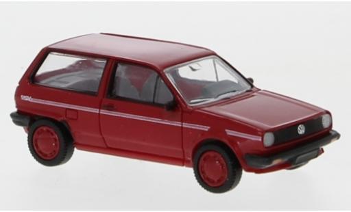 Volkswagen Polo 1/87 PCX87 II Fox rosso/Dekor 1985 modellino in miniatura