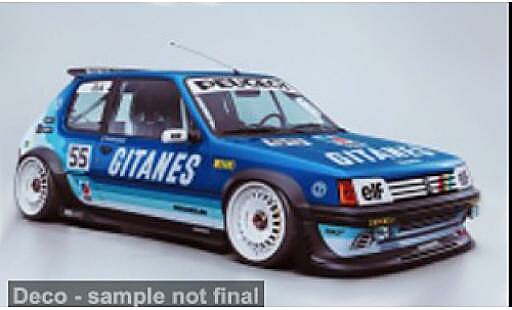 Modellini auto Peugeot 205 GTi blau/Dekor 1990 1/18 Solido