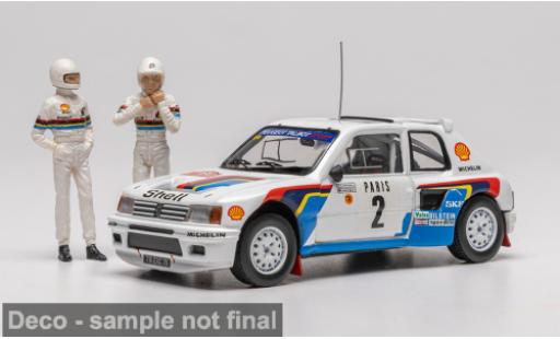 Peugeot 205 1/43 IXO Turbo 16 Rally Monte Carlo 1985 #2 A.Vatanen/T.Harryman 1:43 modellino in miniatura