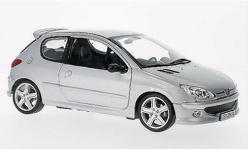 Peugeot 206 RC 1/18 Norev grigio 2003 modellini auto