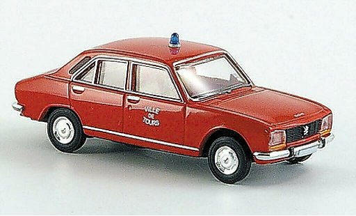 Peugeot 504 Berline 1/87 Brekina Berlina Ville de Tours Vigili del fuoco-Berlina modellini auto