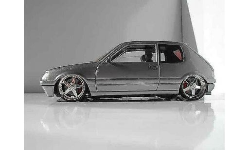 Peugeot 205 GTI 1/18 Solido grigio metallisee jantes racing hart 17 pouces modellini auto