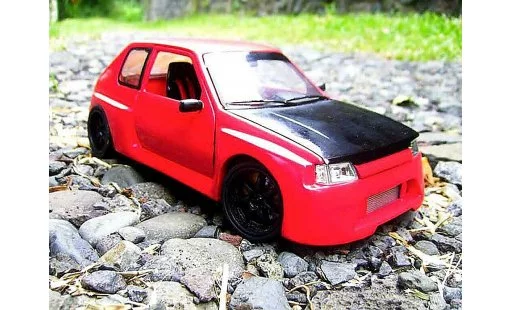 Peugeot 205 GTI 1/18 Solido 1.9 Rouge Vallelunga kit carrosserie gtr modellini auto