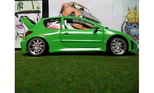 Peugeot 206 WRC 1/18 Solido mela verde modellini auto