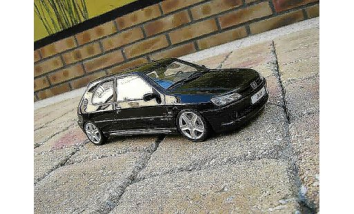 Peugeot 306 S16 1/18 Ottomobile nero jantes 206 rc modellini auto
