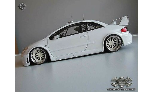 Peugeot 307 WRC 1/18 Autoart plain body bianco jantes bbs modellini auto