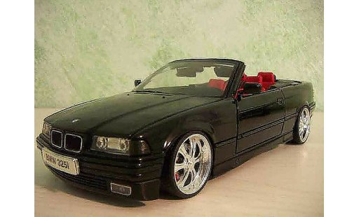 Bmw 325 Cabriolet 1/18 Maisto E36 nero jantes 18 pouces modellini auto