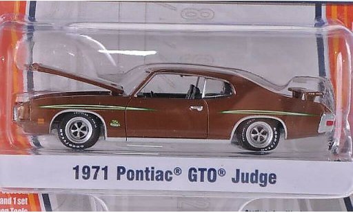 Pontiac GTO The Judge 1/64 Greenlight marrone 1971 modellini auto