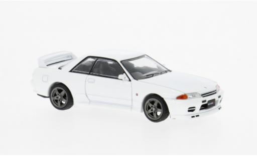 Nissan Skyline 1/64 Pop Race GT-R (R32) weiss 1:64 modellino in miniatura