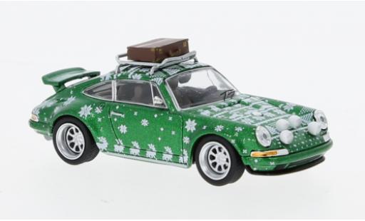 Porsche 911 1/64 Pop Race metallise verde Christmas Edition 2023 modellino in miniatura