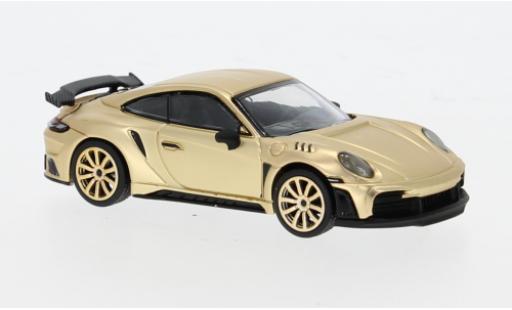 Porsche 992 S 1/64 Pop Race tinger GTR gold 1:64 modellino in miniatura