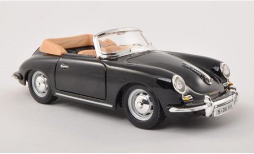 Porsche 356 B B 1/24 Burago Cabrio nero 1961 modellini auto