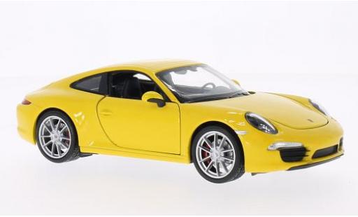 Porsche 991 1/24 Welly 911  Carr gelb 1:24 modellino in miniatura