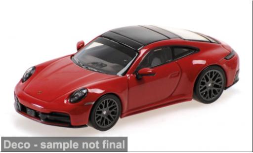 Porsche 992 1/64 Minichamps 911 (.2) Carrera rot/schwarz 2025 1:64 modellino in miniatura