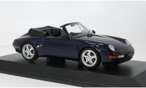 Modellini auto Porsche 993 911  Cabriolet blau 1994 1/18 Minichamps