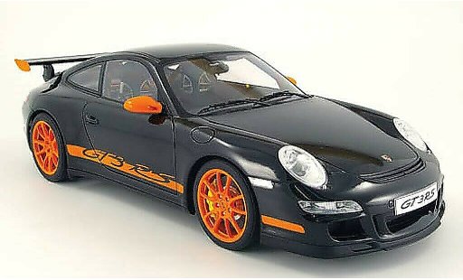 Porsche 911 GT3 1/12 Autoart nero con orangenen strisce modellini auto