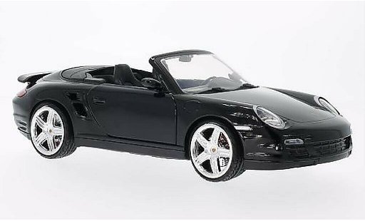 Porsche 911 Turbo 1/18 Motormax Cabrio nero modellini auto