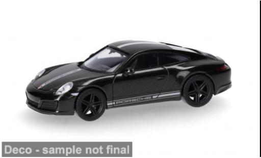 Modellini auto Porsche 911 Carrera 4S schwarz 1/87 Herpa