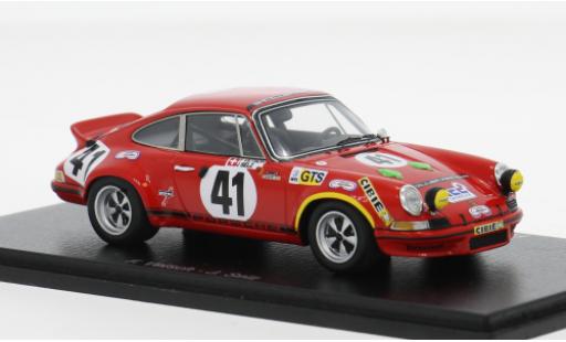 Porsche 911 1/43 Spark Carrera RSR 2.8 24h Le Mans 1973 #41 F.Vetsch/J.Selz 1:43 modellino in miniatura