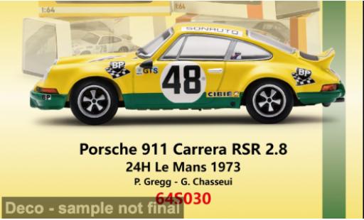 Porsche 911 1/64 Spark Carrera RSR 2.8 24h Le Mans 1973 #48 P.Gregg/G.Chasseuil 1:64 modellino in miniatura