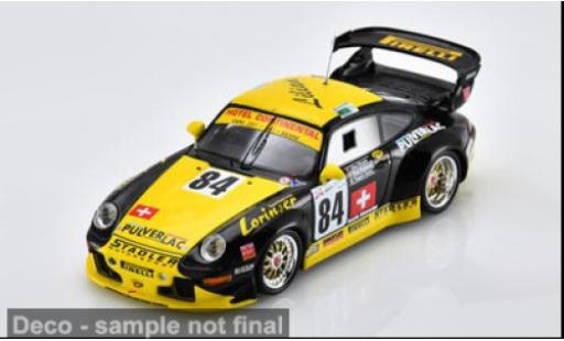 Porsche 996 GT2 1/43 Spark 911 gelb/schwarz 24h Le Mans 1997 #84 E.Calderari/L.Bryner 1:43 modellini auto