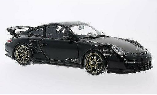 Porsche 911 GT2 1/18 Minichamps nero con goldenen Felgen 2011 modellini auto