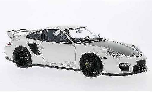 Porsche 911 GT2 1/18 Minichamps bianco con neroen Felgen 2011 modellini auto