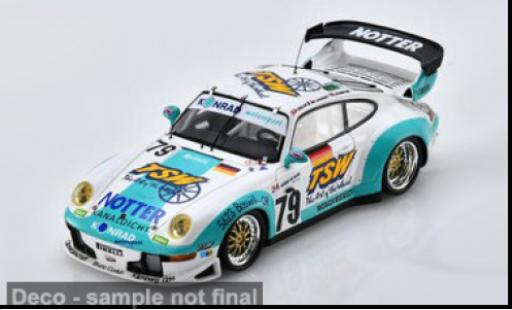 Porsche 996 GT2 1/43 Spark 911 weiss/t&Atilde;&frac14;rkis 24h Le Mans 1997 #79 M.Ligonnet/T.Seiler 1:43 modellini auto